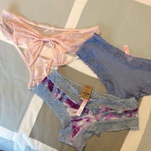 Victoria’s Secret 3 pairs of panties! One is NTW. Size medium.